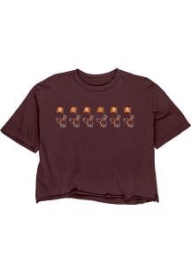Virginia Tech Hokies Womens Maroon Flag Squad Short Sleeve T-Shirt
