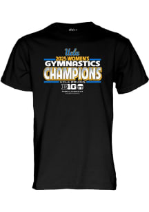Blue 84 UCLA Bruins Black 2025 Big Ten Womens Gymnastics Tournament Champions Short Sleeve T Shirt