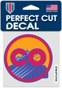 Colorado Rockies City Connect 4x4 Auto Decal - Purple