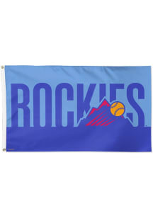 Colorado Rockies City Connect 3x5 Deluxe Silk Screen Grommet Flag - Purple