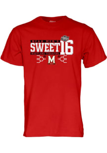 Blue 84 Maryland Terrapins Red 2025 NCAA Sweet 16 Short Sleeve T Shirt