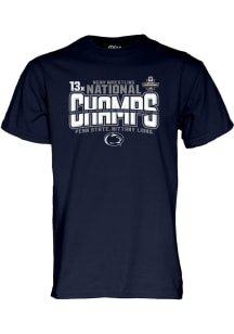 Blue 84 Penn State Nittany Lions Navy Blue 2025 Wrestling National Champions Short Sleeve T Shirt