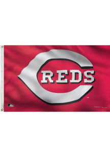 Cincinnati Reds 3x5 Deluxe Grommet Silk Screen Grommet Flag - Red