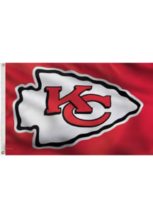 Kansas City Chiefs 3x5 Deluxe Grommet Silk Screen Grommet Flag - Red