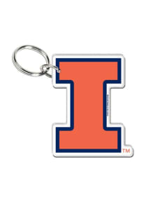 Illinois Fighting Illini Premium Acrylic Keychain - Orange