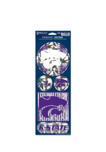 K-State Wildcats Prismatic Stickers - Purple