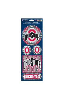 Ohio State Buckeyes Prismatic Stickers - Red