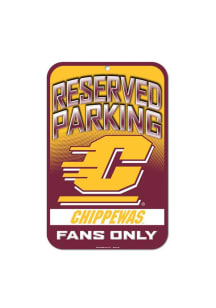 Central Michigan Chippewas Reserved Parking Sign - Maroon