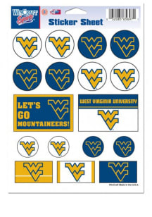 West Virginia Mountaineers Team Logos Stickers - Navy Blue