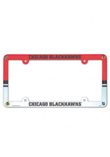 Chicago Blackhawks Plastic Full Color License Plate Frame - White