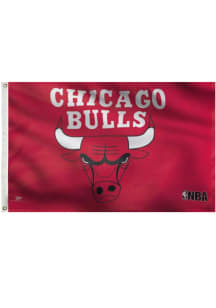 Chicago Bulls Deluxe Grommet Silk Screen Grommet Flag - Red