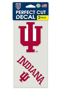 Indiana Hoosiers 2 Pack Perfect Cut Auto Decal - Red