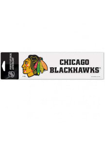 Chicago Blackhawks Wordmark Perfect Cut Auto Decal - Black