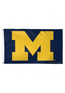 Michigan Wolverines 3x5 Deluxe Grommet Silk Screen Grommet Flag - Blue