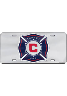 Chicago Fire Silver Team Logo Car Accessory License Plate