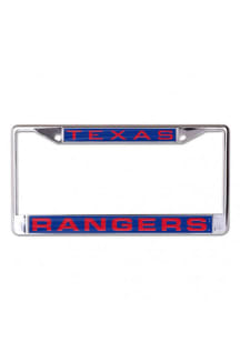 Texas Rangers Team Name Inlaid License Plate Frame - Blue
