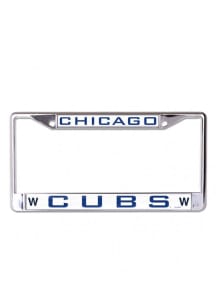 Chicago Cubs Team Name W License Plate Frame - White