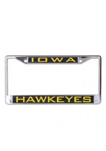 Iowa Hawkeyes Team Name Inlaid License Plate Frame - Black