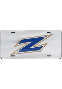 Akron Zips Silver Team Logo Inlaid Car Accessory License Plate