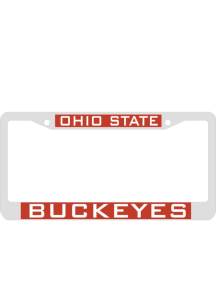 Ohio State Buckeyes Team Name Inlaid License Plate Frame - Red
