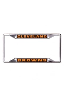 Cleveland Browns Team Name Inlaid License Plate Frame - Brown