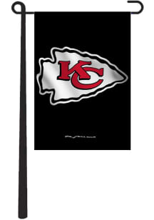 Kansas City Chiefs Team Logo Garden Flag - Black