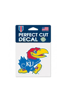 Kansas Jayhawks Perfect Cut Auto Decal - Blue