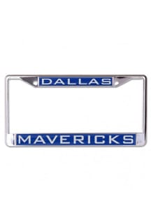 Dallas Mavericks Team Name Chrome License Plate Frame - Blue