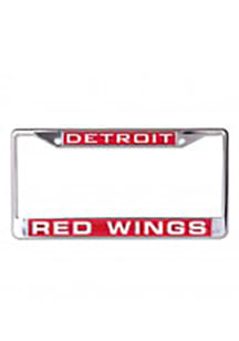 Detroit Red Wings Chrome Inlaid License Plate Frame - Red