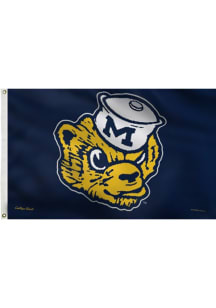 Michigan Wolverines Vault Logo Grommet Silk Screen Grommet Flag - Blue