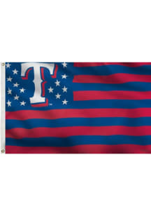 Texas Rangers Stars and Stripes Silk Screen Grommet Flag - Blue
