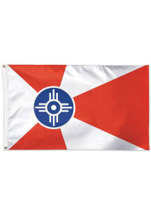 Wichita 3x5 Silk Screen Grommet Flag - Red