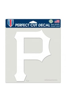 Pittsburgh Pirates 8x8 White Auto Decal - White