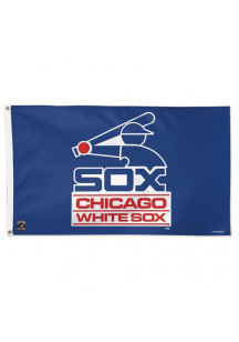 Chicago White Sox Cooperstown Silk Screen Grommet Flag - Black