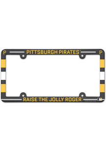 Pittsburgh Pirates Plastic Full Color License Plate Frame - Black