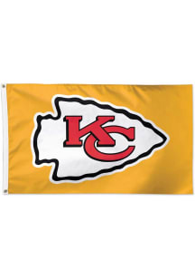 Kansas City Chiefs 3X5 Silk Screen Grommet Flag - Yellow