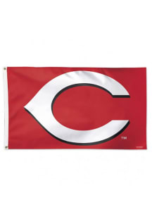 Cincinnati Reds Alternate Background Silk Screen Grommet Flag - Red