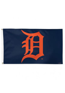 Detroit Tigers Alternate Logo Silk Screen Grommet Flag - Navy Blue