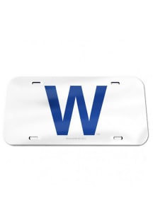 Chicago Cubs White W Logo Mirror Car Accessory License Plate