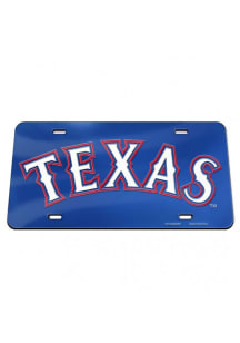 Texas Rangers Blue Team Script Mirror Car Accessory License Plate