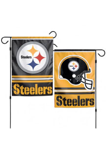 Pittsburgh Steelers 12X18 2-Sided Garden Flag - Black