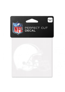Cleveland Browns 4x4 Logo Auto Decal - White