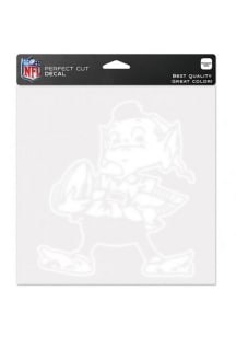 Brownie  Cleveland Browns 8x8 Logo Auto Decal - White