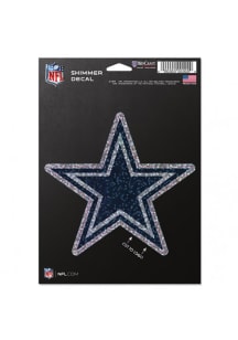 Dallas Cowboys 5x7 Shimmer Auto Decal - Navy Blue