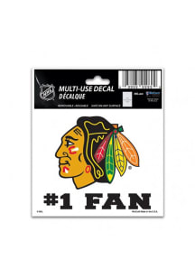 Chicago Blackhawks Number 1 Auto Decal - Black