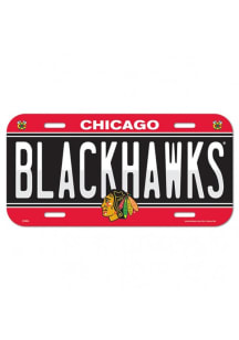 Chicago Blackhawks Red Team Name Car Accessory License Plate