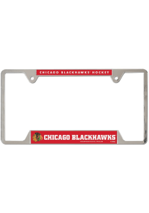 Chicago Blackhawks Metal License Plate Frame - Silver