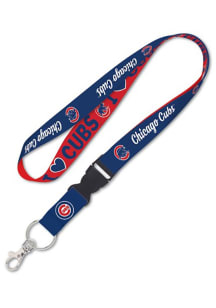 Chicago Cubs Cursive 1 inch Lanyard - Blue