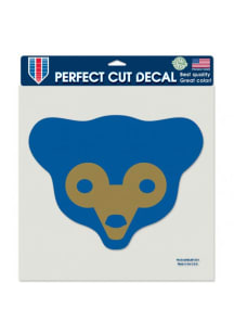 Chicago Cubs Logo 8x8 inch Perfect Cut Cooperstown Auto Decal - Blue