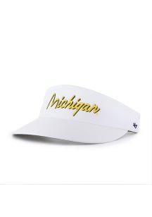 47 Michigan Wolverines Mens White Melbourne Adjustable Visor